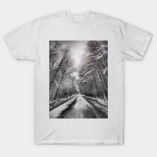 A Hard Road - Black and White T-Shirt